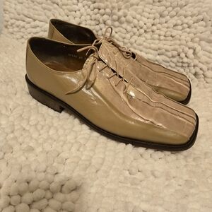 STACY ADAMS MEN'S ALLIGATOR LEATHER SHOES OXFORDS